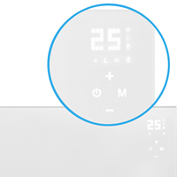 Termostato Digital LED Programable de Pared con Panel IR para Calefacción, Control Remoto WIFI, Calefactor de Habitación de Cristal de Carbono C040 400 W