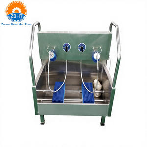 Équipement professionnel de lavage de bottes pour abattoirs, avec lavabo et système de nettoyage <span class=keywords><strong>manuel</strong></span> pour la sanitation des tiges et des semelles - Product Image 3