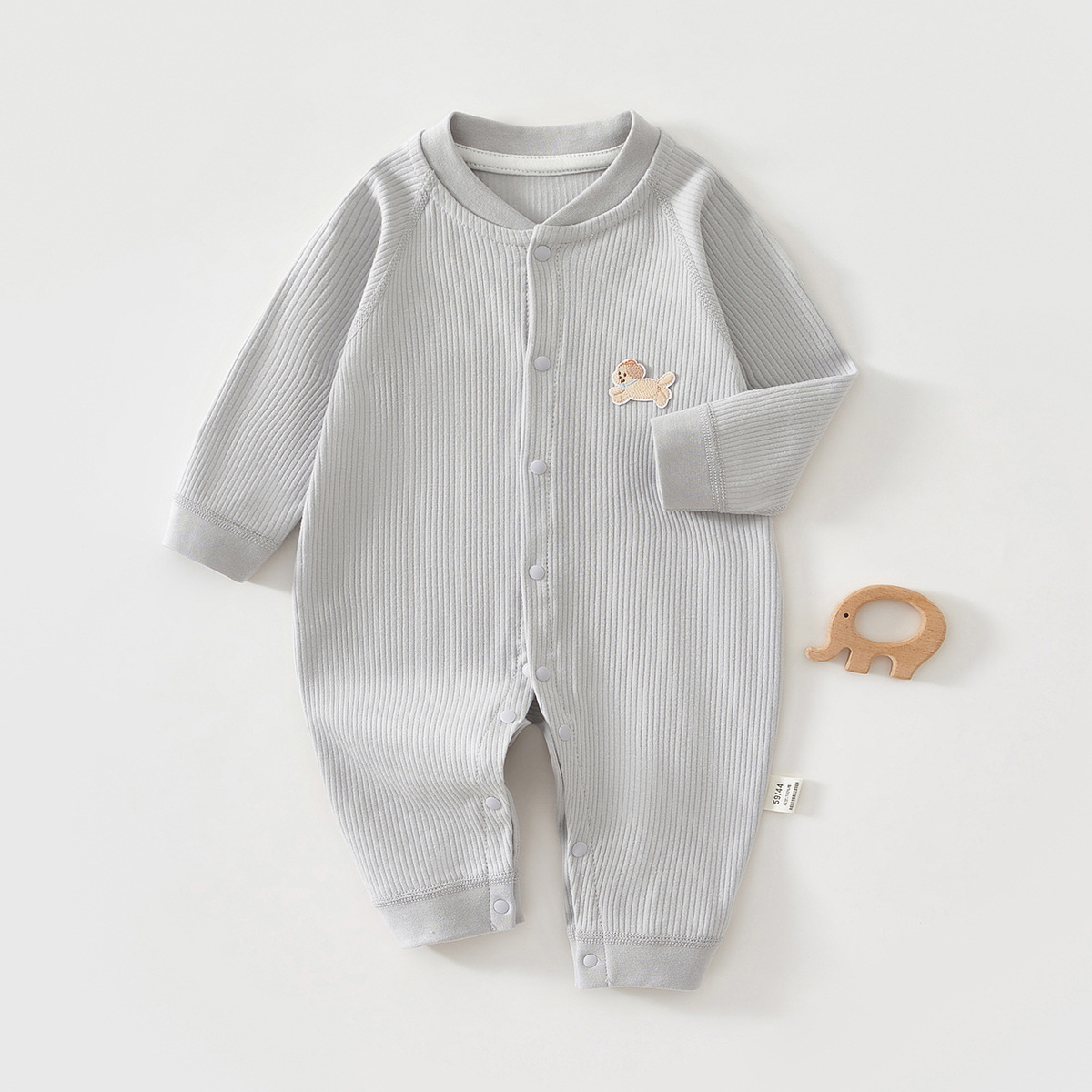 Spring autumn bodysuit bell puppy blue