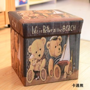 Multi-funzionale pieghevole scatola di immagazzinaggio Posti A Sedere sgabello Posti A Sedere sgabello Che Copre impermeabile non-tessuto scatola di immagazzinaggio sgabello - Product Image 6