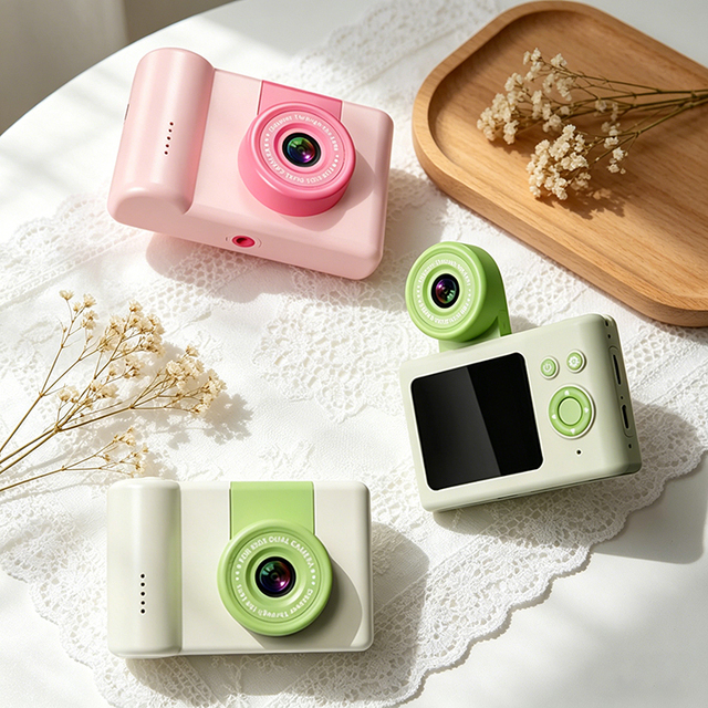 Kids Digital Camera 2.4" Screen 1080P Full HD CMOS 90 Wide Angle Optical Zoom 10x-20x Built-in Rechargeable