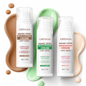 Crème hydratante teintée éclatante, crème BB correctrice de couleur, fond de teint au collagène hydrolysé, base de maquillage pour peaux sèches - Product Image 2
