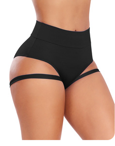 King Mcgreen Star Mujeres Pure Color Pole Booty Bottoms Hot Cheeky Pants para <span class=keywords><strong>Twerk</strong></span> Cintura alta Exotic Hollow Out Briefs Shorts - Product Image 4