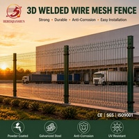 Clôture en treillis métallique 3D courbé avec revêtement PVC, anti-rouille, en forme de V, pour séparation de parking extérieur