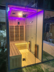 Sauna infrarouge sec et hammam pour 6 personnes en <span class=keywords><strong>bois</strong></span> de pruche, cabine de sauna pour usage domestique - Product Image 3