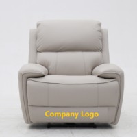 Geeksofa Chaise inclinable électrique moderne en tissu microfibre avec bascule et pivotante pour meubles de salon