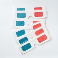 Lunettes 3D universelles de haute qualité en carton anaglyphe rouge et bleu pour films, jeux, DVD, vidéo, TV