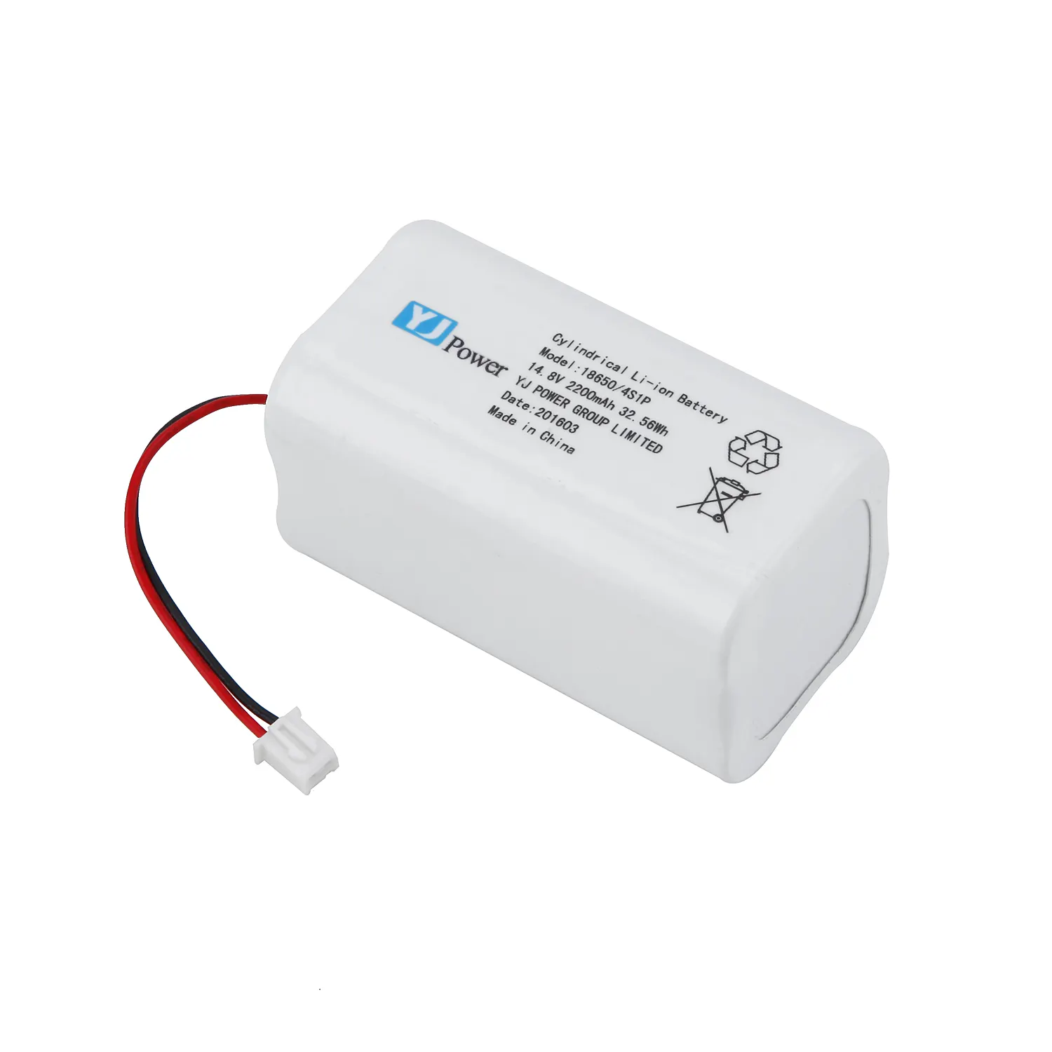 Cilindrische Li-Ion <span class=keywords><strong>Batterij</strong></span> 14.8V 2200Mah 32.56Wh 18650 4S1P <span class=keywords><strong>Lithium</strong></span> <span class=keywords><strong>Batterij</strong></span>