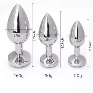 Kit de 3 Piezas de Juguetes Anales de Metal de Diseño de Joyería de Lujo, Juegos Sexuales para Principiantes, Hombres, Mujeres y Parejas - Product Image 2
