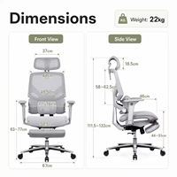 Chaises de bureau pivotantes modernes ergonomiques en maille à hauteur réglable avec accoudoirs réglables, prix direct usine
