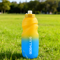 Bouteille d'eau de sport GOGALLJUG, gourde anti-fuite sans BPA avec bec verseur pour la gym, la course, le cyclisme, la randonnée et les activités de plein air
