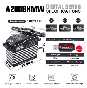Servo <span class=keywords><strong>RC</strong></span> Digital AGFRC 2S con Engranajes de Acero, 0.082 Segundos, 78 KG de Torque, Resistente al Agua IP67, para Autos/<span class=keywords><strong>Barcos</strong></span> <span class=keywords><strong>RC</strong></span> <span class=keywords><strong>Gigantes</strong></span> 1/5, Precio al por Mayor - Product Image 4