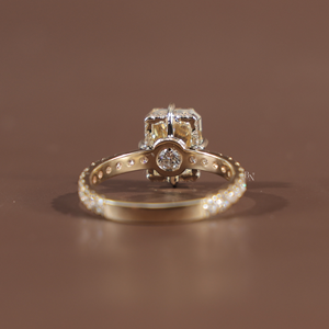 Anillo de Moissanita Redonda de 4 Quilates de Primera Calidad para Mujer, Plata, Oro de 10K, Oro de 14K, Oro de 18K, Joyería de Lujo para Compromiso y Boda - Product Image 4