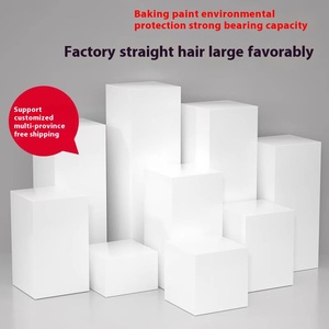 Bảo vệ môi trường trắng vuông hiển thị cao thấp tủ, kệ, sơn Triển Lãm Đứng, Acrylic, kim loại - Product Image 2