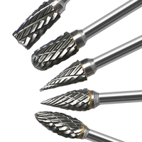 Tige dessin carbure de tungstène fraise outil rotatif fraise Double coupe rotative Dremel métal bois meulage électrique
