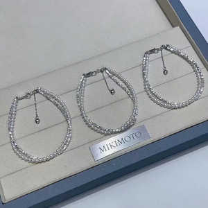 Exquisita Pulsera de Perlas Blancas de Agua Dulce Naturales de Doble Capa para Mujer con Cadena, Encantador Accesorio de Collar - Product Image 4