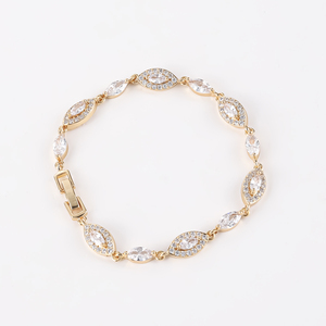 <span class=keywords><strong>Bracciale</strong></span> di Lusso Placcato <span class=keywords><strong>Oro</strong></span> 18K con Cuore e Zirconi Cubici per Donna - Product Image 4