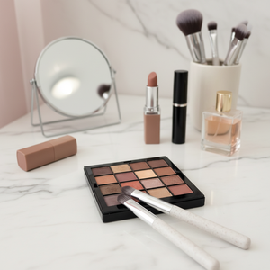 Juego de 5 Brochas de Maquillaje Profesionales para Rostro con Cerdas de Lana Artificial <span class=keywords><strong>y</strong></span> Mango Inyectado, Estilos Difuminador, Abanico <span class=keywords><strong>y</strong></span> Plano, Venta al por Mayor - Product Image 2