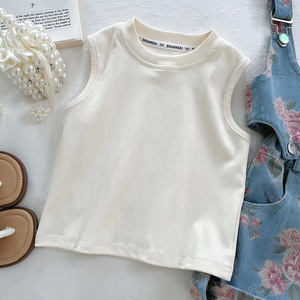 2025 estate nuovo dolce e speziato fiore con cinturino in Denim sottile <span class=keywords><strong>canottiera</strong></span> per bambini graziosa tuta a tre pezzi - Product Image 6