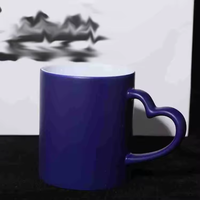 Taza Personalizada con Foto Sublimada, Cambia de Color con el Calor, Asa en Forma de Corazón, Ecológica, Libre de BPA