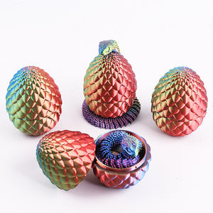 Figura de Juguete Creativa y Moderna de Huevo de Serpiente Impresa en 3D con Articulaciones de PLA para Niños, Animales y Dinosaurios, Edades 4+ - Product Image 3