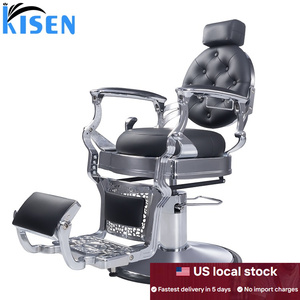 Kisen Free Shipping Hot Sale Luxury Modern Black Leather with <b>Silver</b> Metal Spa Pedicure No Plumbing Massage <b>Chair</b> For Salon - Product Image 6