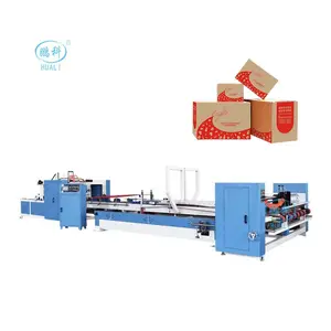 Huali Automatic Folder Glue Box Machine For Carton Cardboard Making