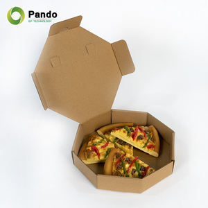 Emballage blanc marqué de pizza de boîte à pizza de <span class=keywords><strong>carton</strong></span> ondulé fait sur commande emballant la boîte à pizza de Brown <span class=keywords><strong>30x30</strong></span> pour la nourriture - Product Image 2