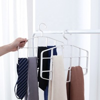 Cintres à pantalons multi-niveaux en plastique pour économiser de l'espace, organisateur de placard pour cravates, écharpes, jupes, jeans, rangement de garde-robe
