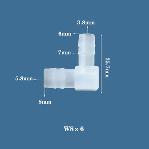 Raccords adaptateurs de pompe à air d'<span class=keywords><strong>aquarium</strong></span> <span class=keywords><strong>en</strong></span> plastique polypropylène 8*4mm - Product Image 3