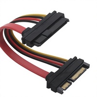 Cable de Disco Duro SFF-8482 de Cobre SAS de 29 Pines con Conectores de Datos y Alimentación SATA 7+15 Macho a SAS Hembra de 29 Pines