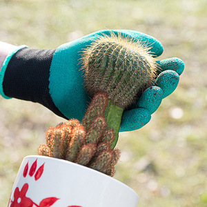 Gants de jardinage en nylon tricoté enduit de nitrile, imperméables, pour creuser, planter, usage domestique et de jardin - Product Image 2