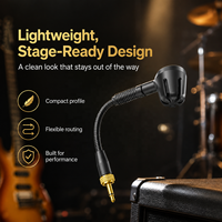 Microphone sans fil pour saxophone, microphone de performance, prise plaquée or 3,5 mm, tête de micro compacte, micro flexible à col de cygne