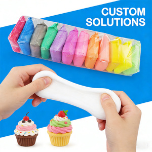 Kit de Pâte à Modeler Fluffy avec Logo Personnalisé, 24+ Couleurs, Ensemble de Jeu Éducatif DIY pour Cadeaux d'Entreprise de Fêtes - Anti-Stress Unisexe - Product Image 1