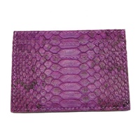 Portefeuille porte-cartes de crédit en cuir véritable de serpent exotique de luxe de qualité supérieure