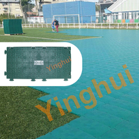 Dalles de protection de sol perforées T-03 pour gazon, usage moyen, emboîtables, tapis de protection de gazon pour événements, tentes de concert