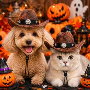 Chapeau de cowboy miniature Pafu pour oie, chien, chat, costume d'Halloween, chapeau de fête réglable, accessoires amusants pour photos d'animaux - Product Image 2