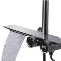 Olife Banos Promotion Cascade de Pluie Argent Mitigeur de Douche Colonne en Laiton Mat pour Salle de Bain