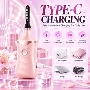 Recourbe-cils chauffant électrique, outil de recourbement des cils, rechargeable par USB, 3 réglages de température, appareil de beauté portable - Product Image 5