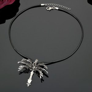 Collier pendentif croix d'ange à six ailes en argent vintage, bijoux tendance punk hip hop, cadeau pour hommes et femmes - Product Image 4