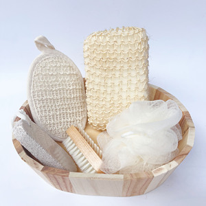 Ensemble de nettoyage et de bain pour <span class=keywords><strong>la</strong></span> maison, ensemble de sept pièces, serviette exfoliante, brosse de bain, <span class=keywords><strong>pierre</strong></span> à ponce pour les pieds, ensemble de fleurs de bain en sisal - Product Image 2