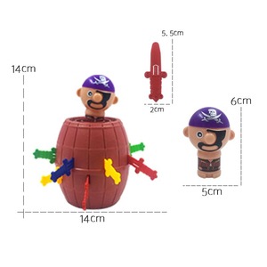 Jouet baril pirate 14 cm en plastique, jeu de farces pour enfants, cadeau amusant et éducatif - Product Image 1