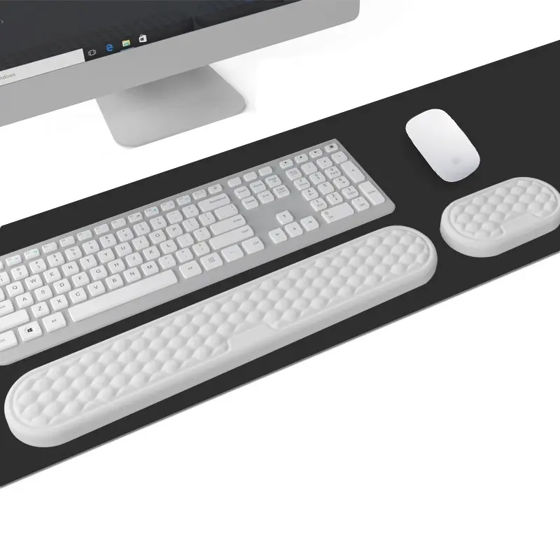 Memory Foam Filling Non-Skid Wrist Rest Set for Computer Keyboard