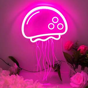 Décoration pour <span class=keywords><strong>aquarium</strong></span> et maison de plage : enseigne néon LED en forme de méduse, alimentée par USB, pour la décoration de maison de plage et d'<span class=keywords><strong>aquarium</strong></span> - Product Image 5