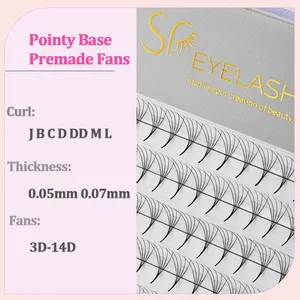 SP EYELASH 천연 사전 제작 러시아어 볼륨 팬 래쉬 3d 6d 9d 10d 이중 이중층 프로메이드 팬 느슨한 독특한 속눈썹 연장