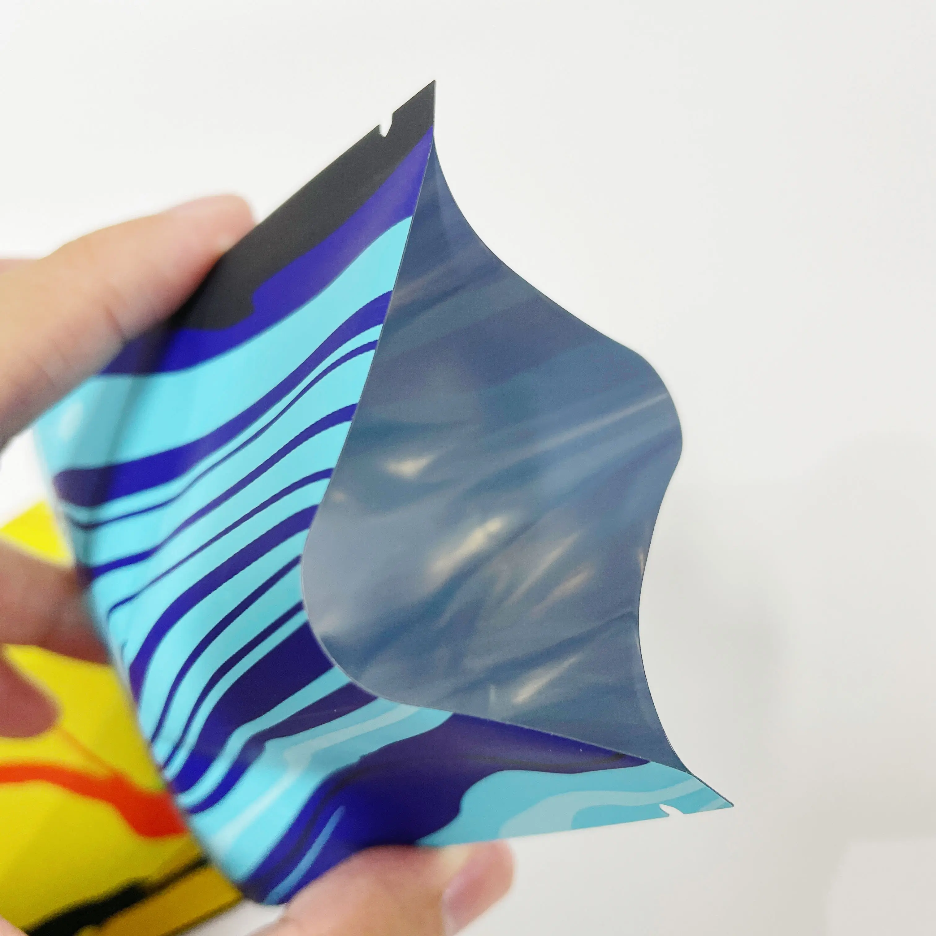 POLYSMARTS OEM personnalisé trois côtés thermoscellés en plastique sans fermeture éclair feuille d'aluminium préservatif feuille sac d'emballage