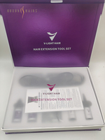 Machine de colle d'extension de cheveux à ultrasons V-Light de haute qualité adhésif en métal noir/marron invisible vente chaude en gros