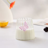Verre à whisky et bière en verre style Mont Fuji, tasse esthétique pour petit-déjeuner, lait, jus, bol à dessert et à crème glacée, vente en gros