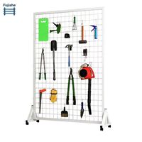 Tragbarer 100cm Gitter-Netz-Präsentationsständer auf Rollen |   Faltbarer Verkaufsstand für Pop-up-Märkte und Ausstellungsstände mit Schnellaufbau