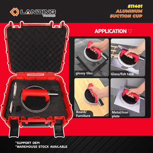 511401 Heavy-Duty Buna-N Pad <span class=keywords><strong>Glass</strong></span> & Tile Lifter com alça de liberação rápida e Carry Box | Ventosa a vácuo de alumínio 150 kg - Product Image 4